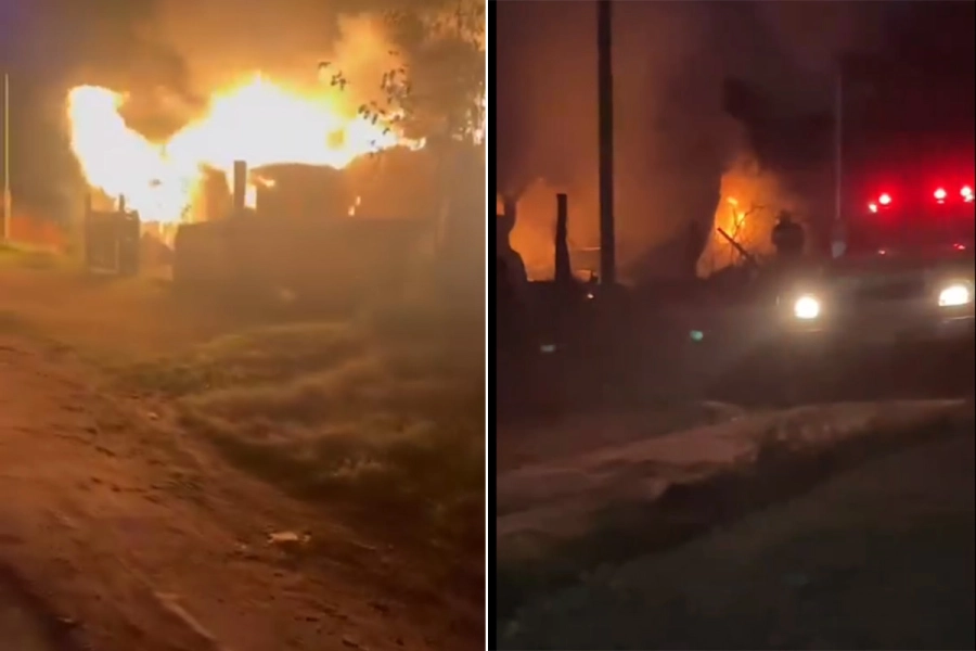 Cuatro heridos en un incendio de magnitud en Strobel