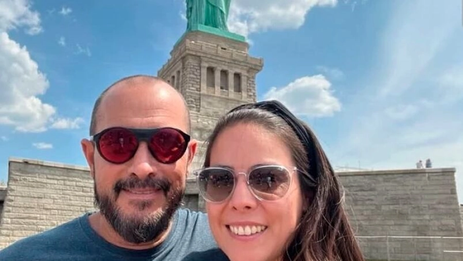 Diego Quir&oacute;s y su pareja Yanina Liani