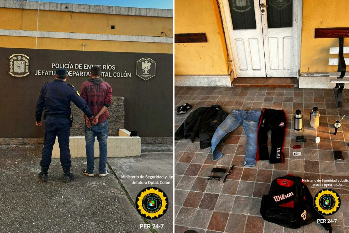 Detenido y elementos recuperados Detenido y elementos recuperados