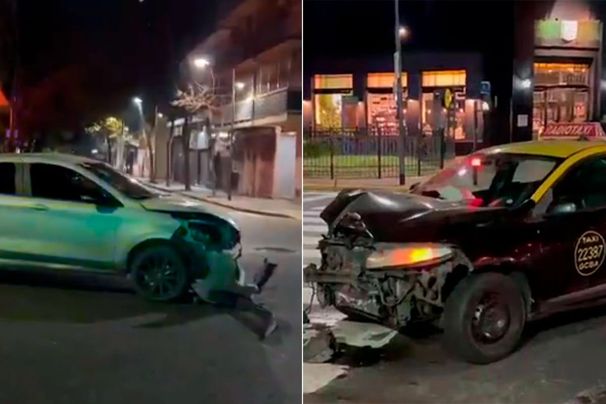 manejaba en contramano, chocó un taxi manejaba en contramano, chocó un taxi