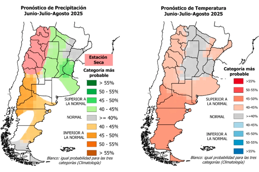 Pronóstico climático trimestral. SMN