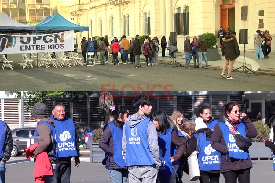 UPCN protest&oacute; por demandas del sector Educaci&oacute;n y denunci&oacute; falta de di&aacute;logo con el CGE (foto Elonce)