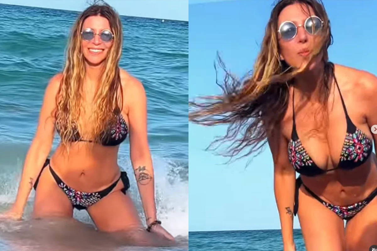 Mónica Ayos en el mar.