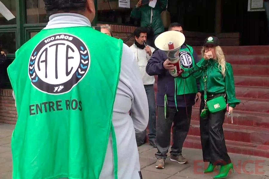 ATE contin&uacute;a con medidas de fuerza frente a Salud (foto Elonce)