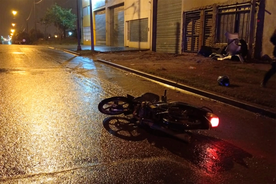 Motociclista herido en Concordia tras ser chocado por otro que se dio a la fuga