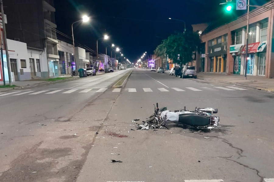 El accidente en Avenida Almafuerte.