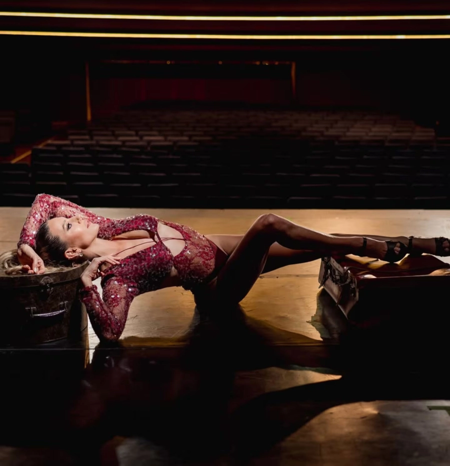 Noelia Marzol hizo fotos en el teatro. Instagram