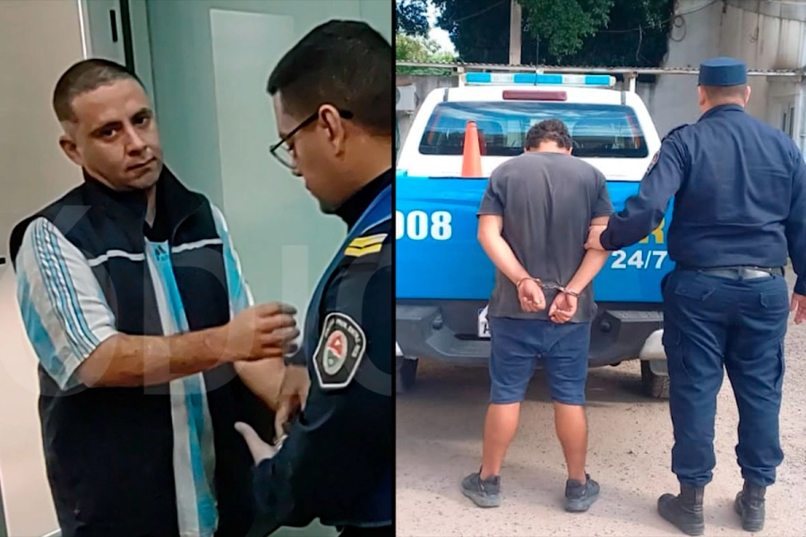 La imagen del delincuente detenido y en el momento de la audiencia judicial.