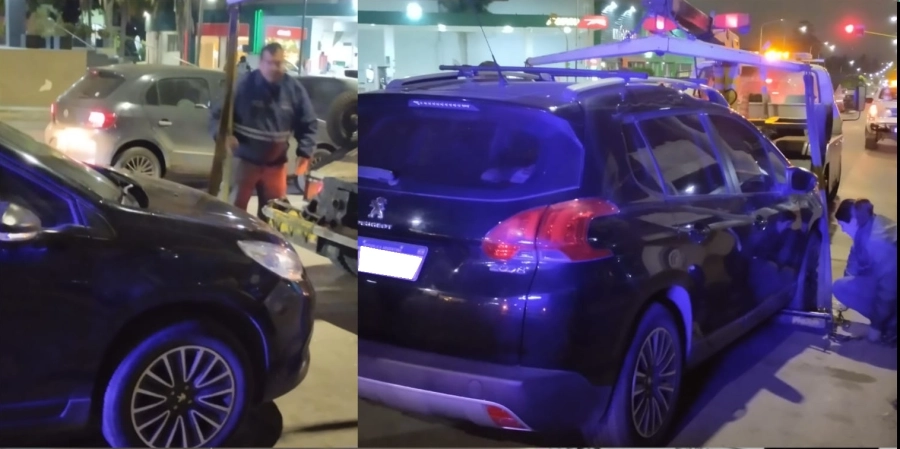 Conductor se neg&oacute; al test de alcoholemia y le retuvieron el auto en avenida Almafuerte (foto Polic&iacute;a de Entre R&iacute;os)