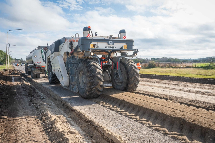 Ruta 32 en el acceso a Viale (foto Gobierno de Entre R&iacute;os)