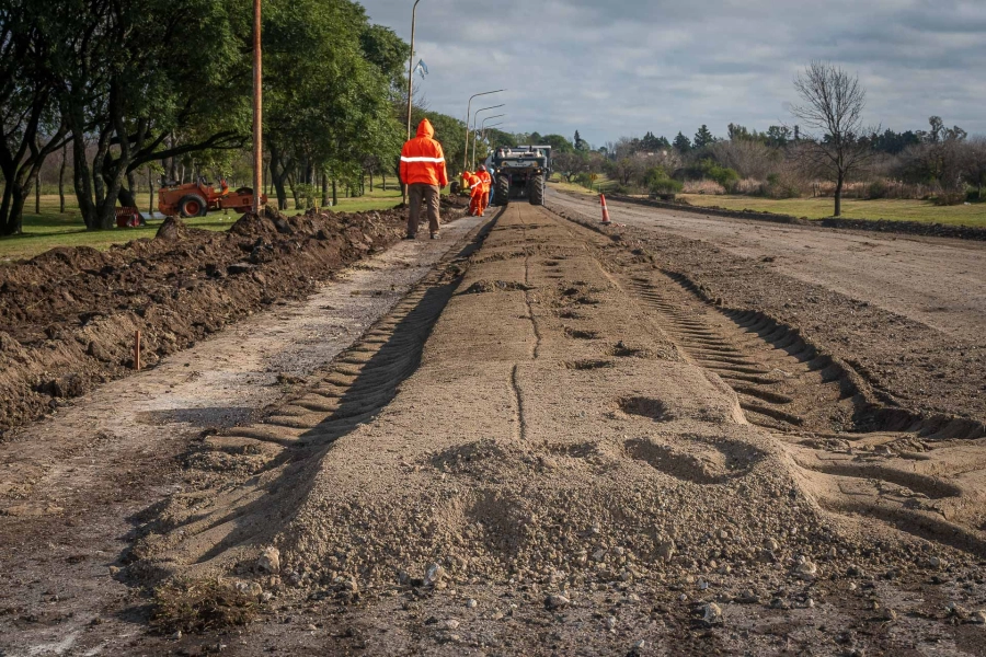 Ruta 32 en el acceso a Viale (foto Gobierno de Entre R&iacute;os)