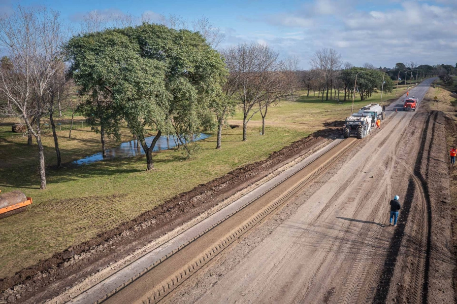 Ruta 32 en el acceso a Viale (foto Gobierno de Entre R&iacute;os)