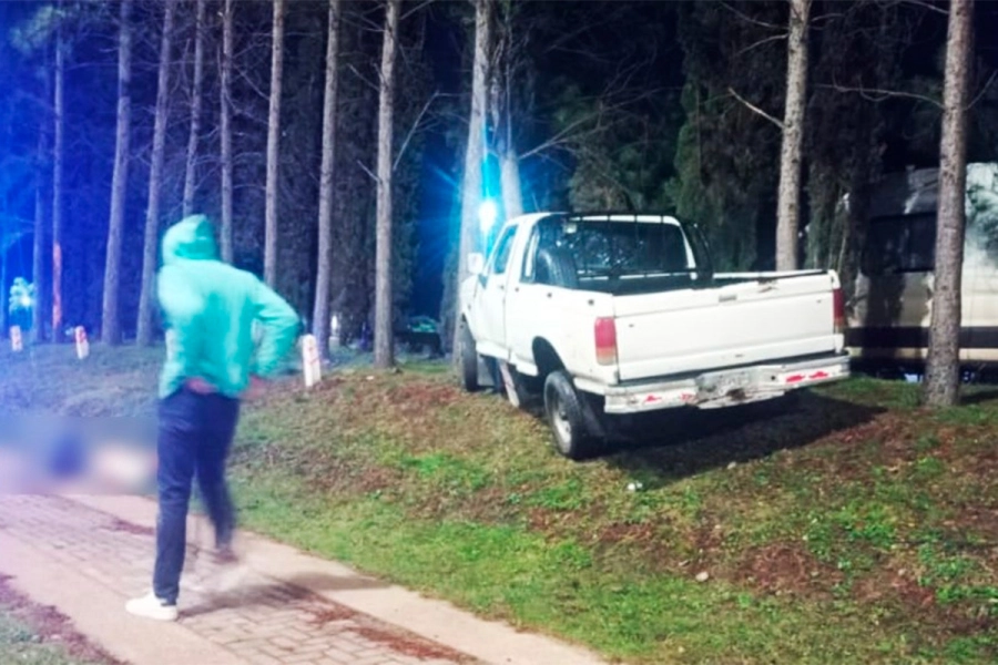 Un joven se durmió manejando y chocó un árbol