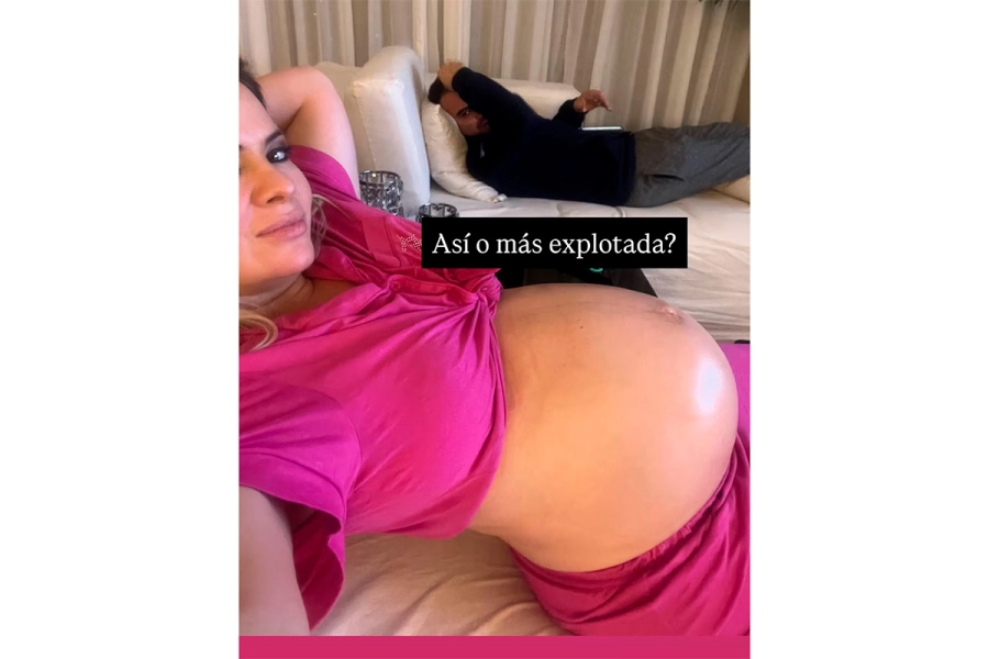 Alejandra Maglietti mostr&oacute; su panza de embarazada a d&iacute;as del parto