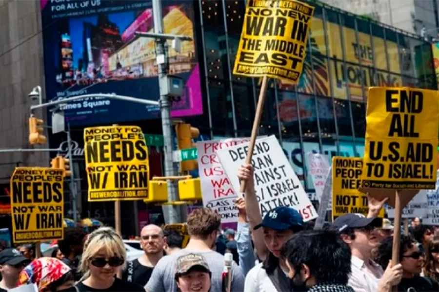 Protestas contra la guerra en Estados Unidos. NA