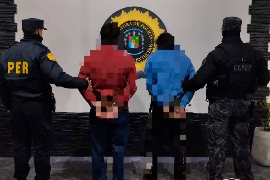 Detuvieron a dos hombres por intento de homicidio en Villaguay (foto Policía de Entre Ríos)