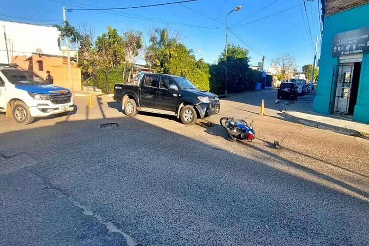 Imagen del accidente en Concordia. Imagen del accidente en Concordia.