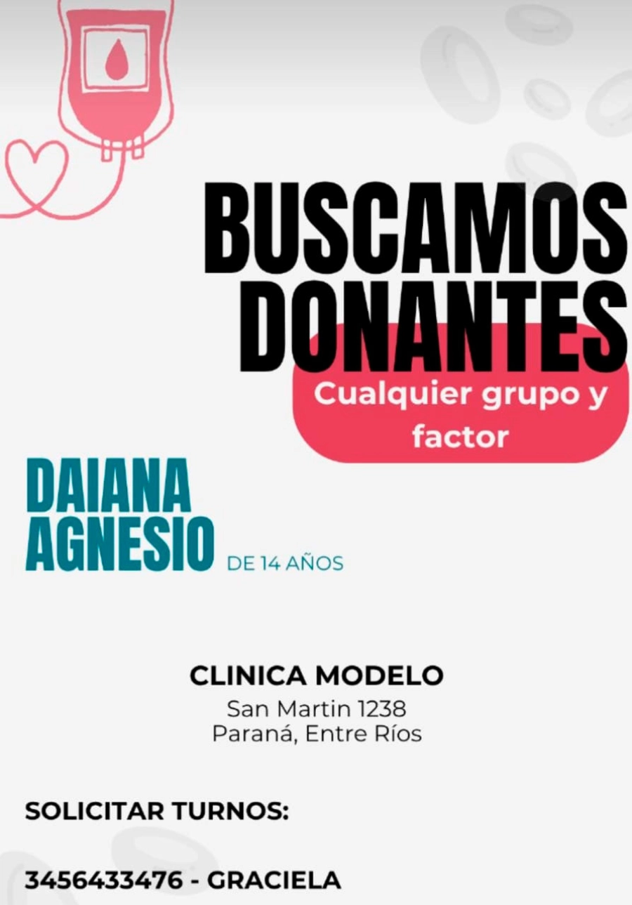 Adolescente entrerriana padece leucemia
