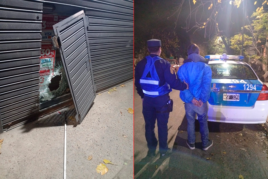 Detenido por intento de robo en supermercado de Paran&aacute; (foto Polic&iacute;a de Entre R&iacute;os)
