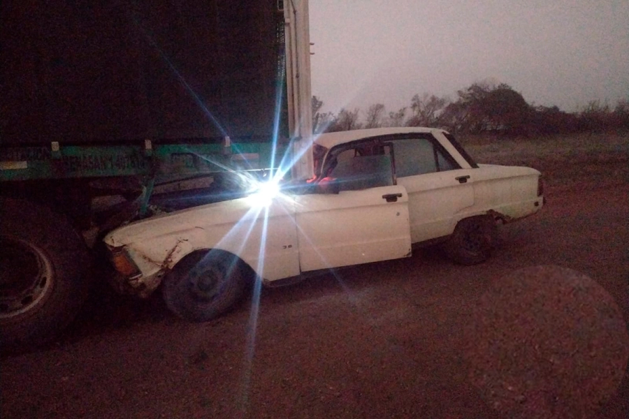 Siniestro vial en la Ruta Provincial 25 (foto Polic&iacute;a de Entre R&iacute;os)