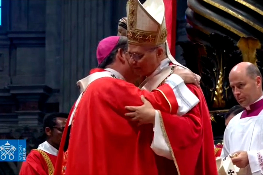 El Papa León XIV impuso el palio al arzobispo electo de Paraná, Raúl Martín