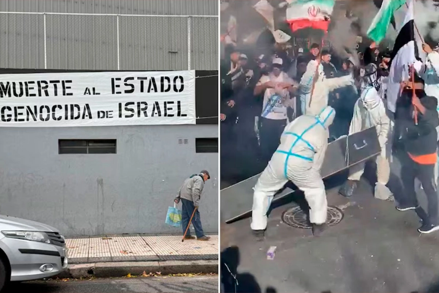 La barra de All Boys paseó un ataúd con los colores de Atlanta.