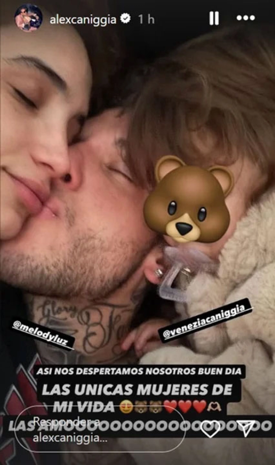 Alex Caniggia y Melody Luz reconciliados. Instagram