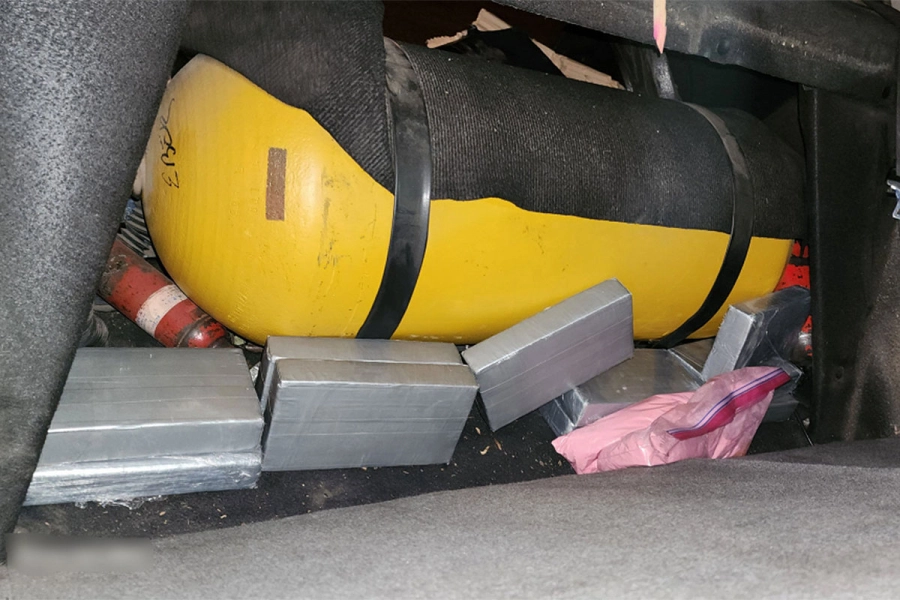 Droga que llevaba taxista. Gendarmer&iacute;a Nacional