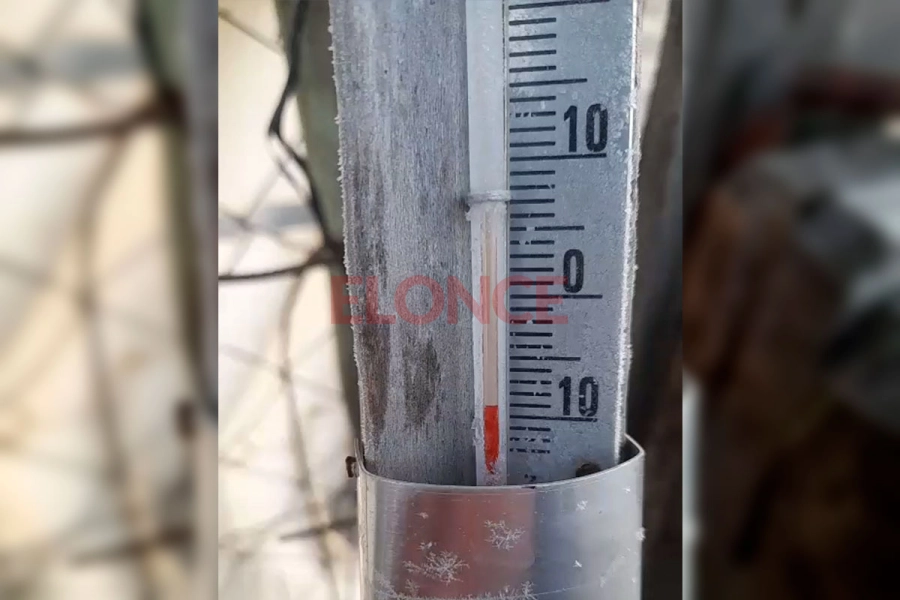 El term&oacute;metro marc&oacute; -9&deg;C