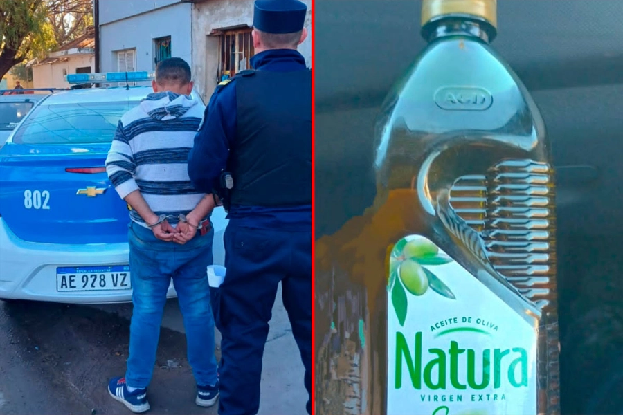 La detenci&oacute;n por el robo de una botella de aceite de oliva. (PER).