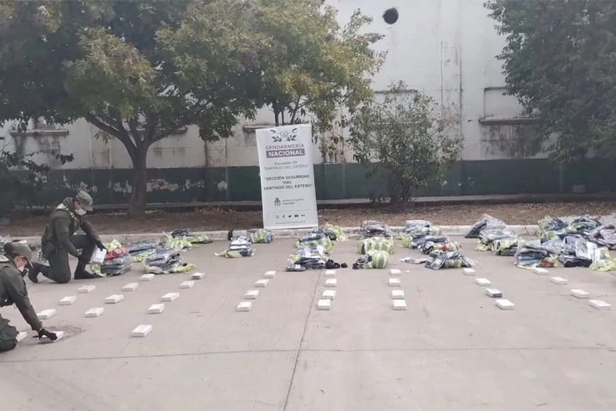 Coca&iacute;na incautada. Gendarmer&iacute;a Nacional