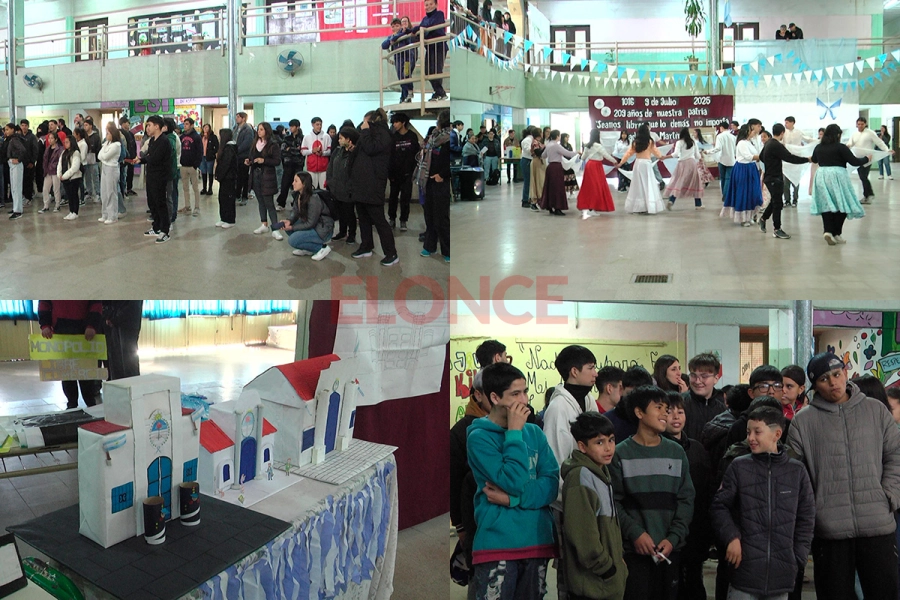 Acto escolar por el 9 de Julio (foto Elonce)