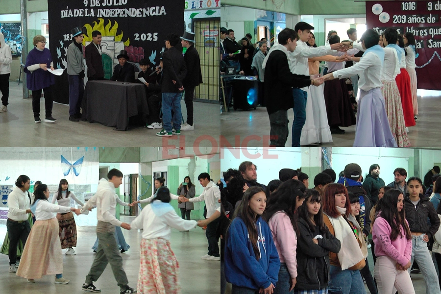 Acto escolar por el 9 de Julio (foto Elonce)