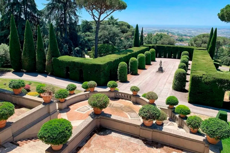Los jardines de Barberini en Castel Gandolfo.