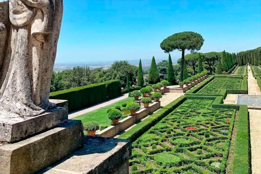 Los jardines de Barberini en Castel Gandolfo.