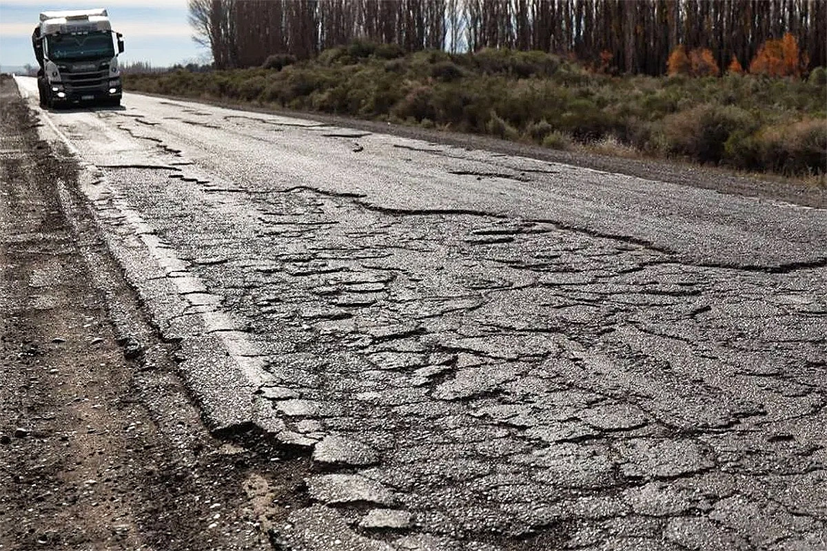Rutas nacionales en mal estado