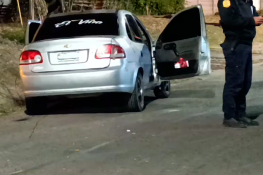 El auto que estuvo en el accidente. Foto: Captura de video de Reporte 100.7