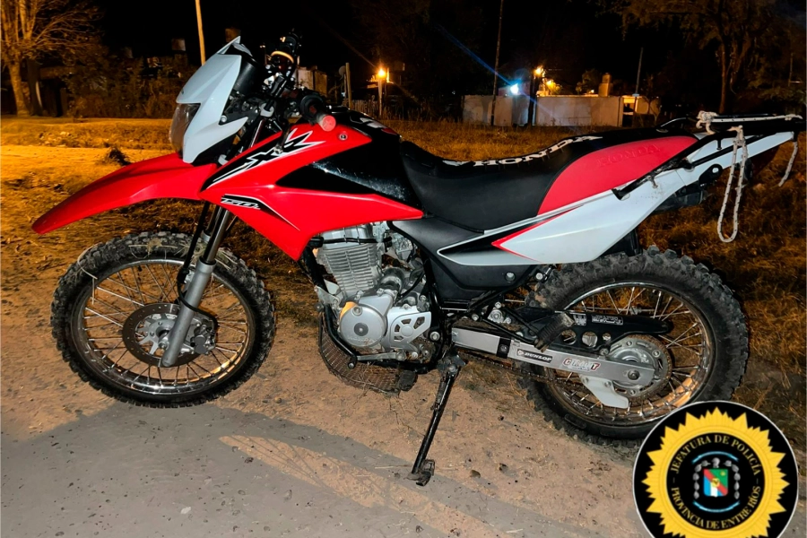 La moto recuperada. Foto: P.E.R.