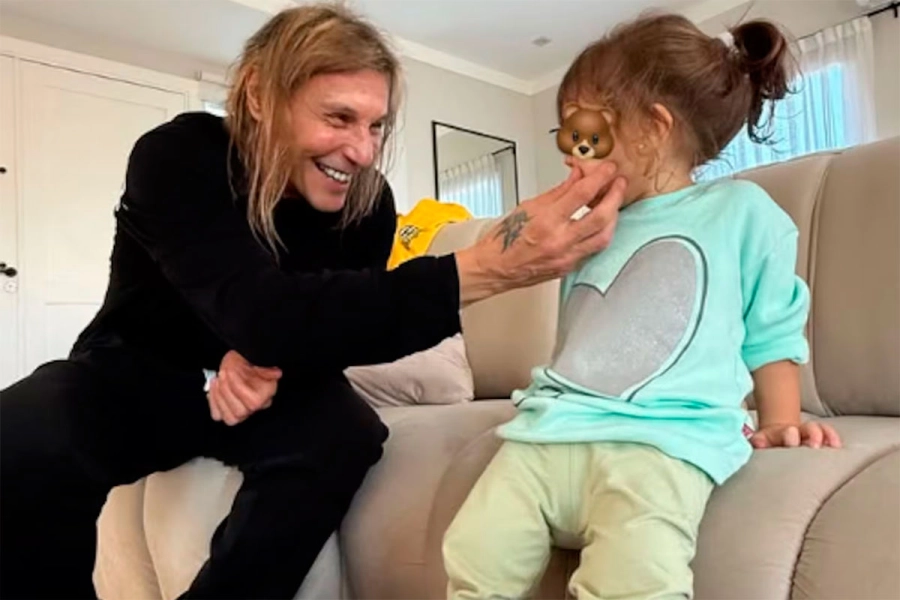 Claudio Paul Caniggia y su nieta