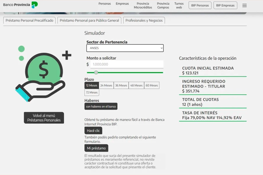 El simulador online permite saber en segundos si califica para el pr&eacute;stamo y su cuota.