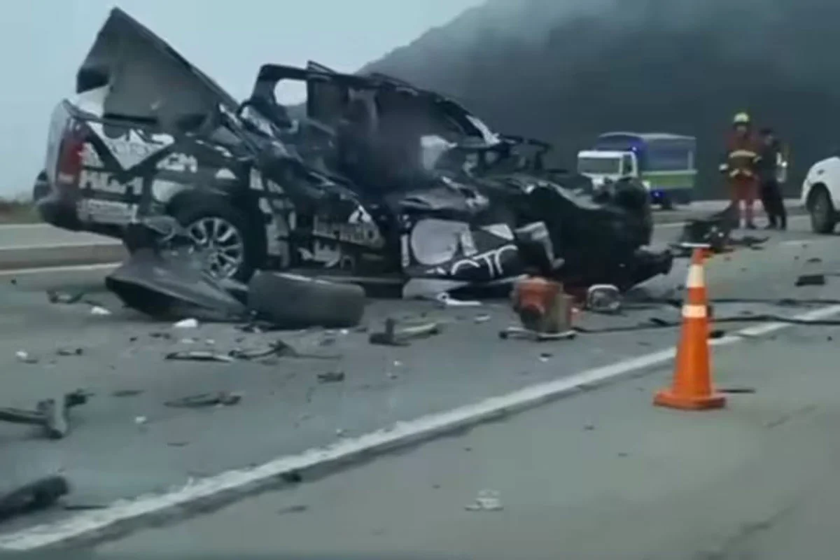 Así quedó la camioneta.