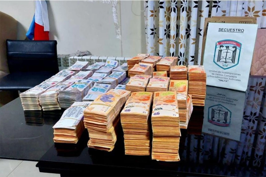 El dinero incautado. Gendarmer&iacute;a Nacional