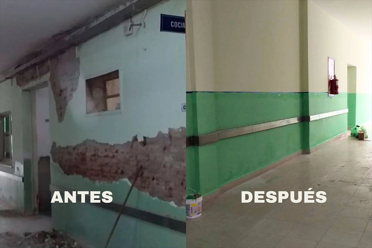 Obras en el nosocomio. Obras en el nosocomio.