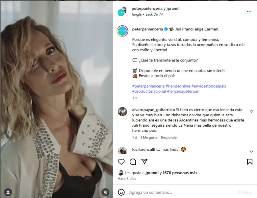 Julieta Prandi. Instagram