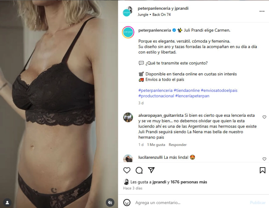 Julieta Prandi. Instagram