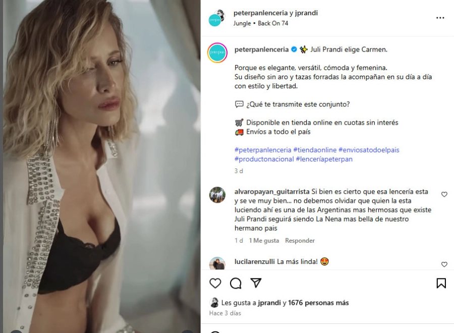 Julieta Prandi. Instagram