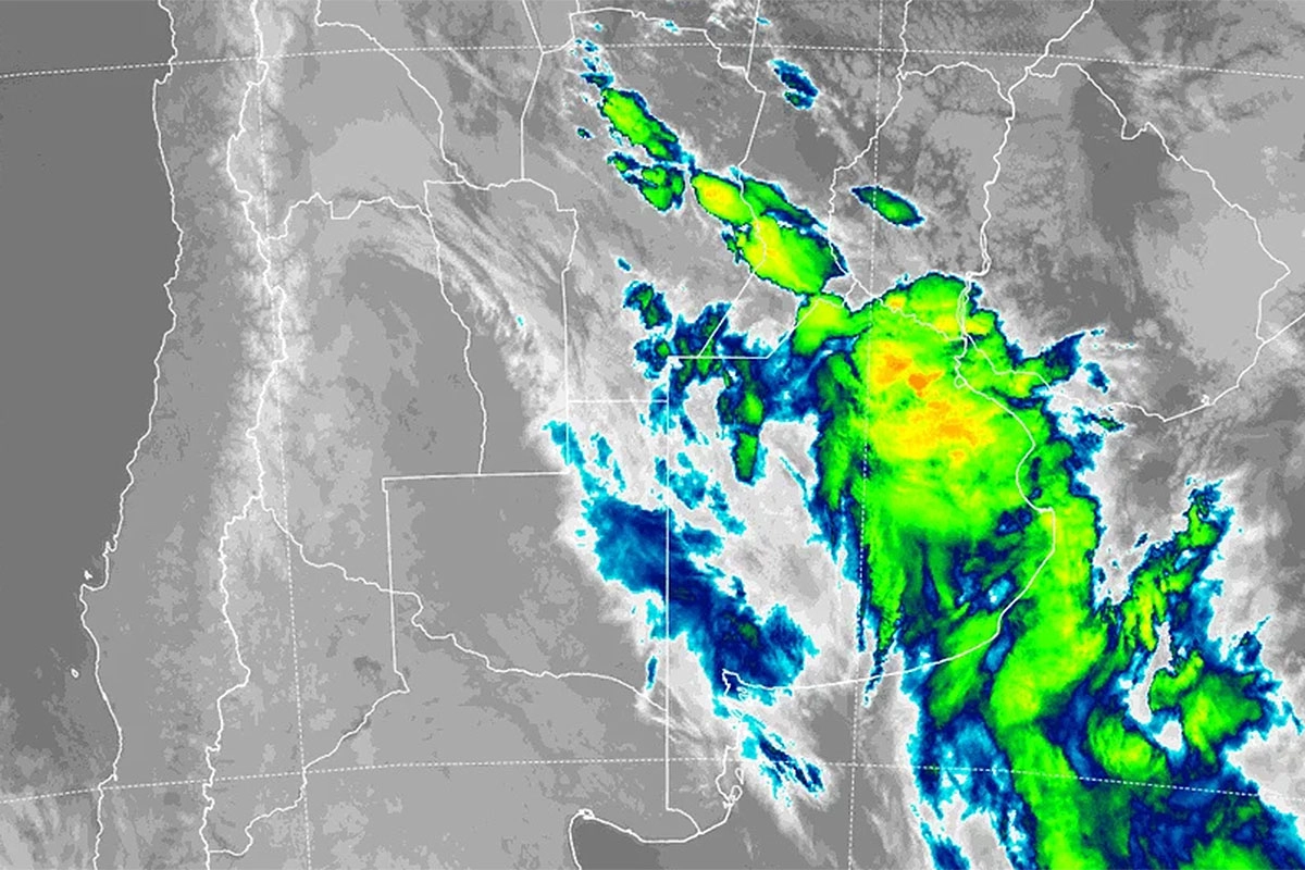 Imagen satelital: el avance del frente frío