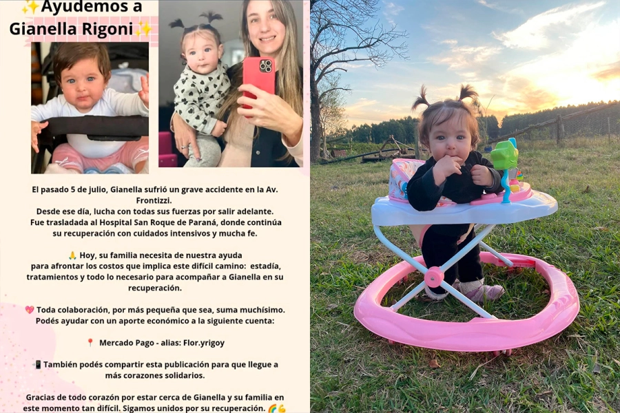Preocupa la salud de Gianella Rigoni