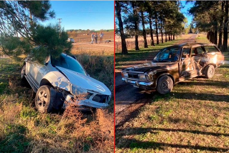 Cinco heridos tras choque en camino rural de ingreso a histórica casa de retiros en Valle María