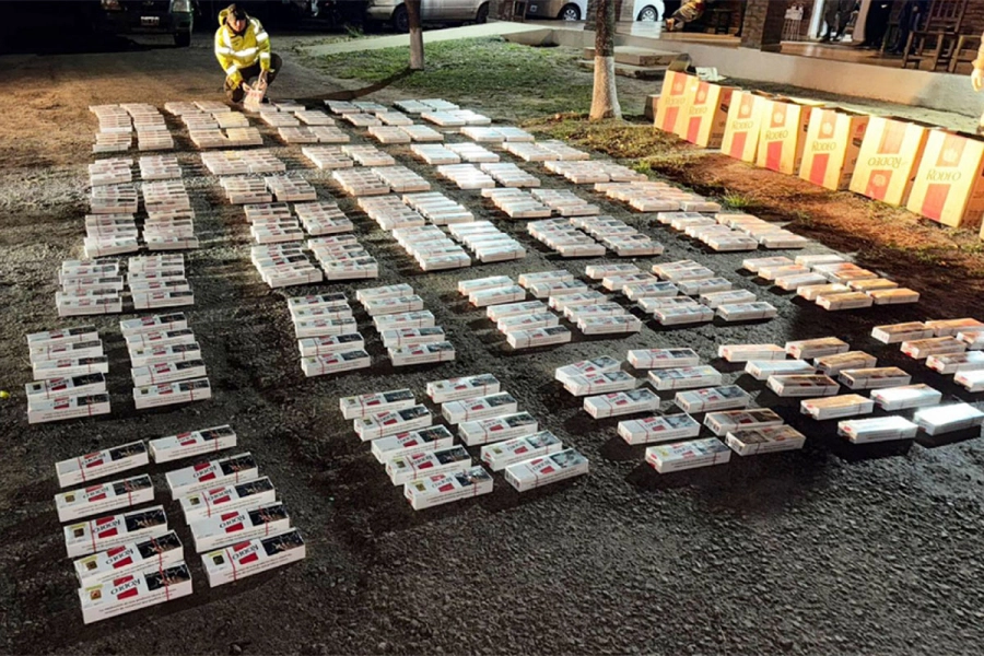 Cigarrillos de contrabando incautados. Gendarmer&iacute;a Nacional
